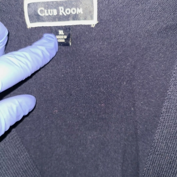 Club Room Men's Knit V-Neck Cardigan Navy - Picture 4 of 5